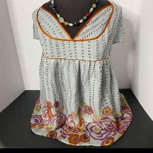 Anthropology Silk Top